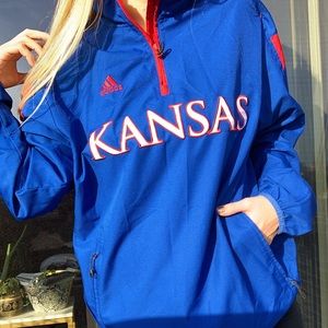 MENS Kansas Jayhawks Adidas Half-Zip